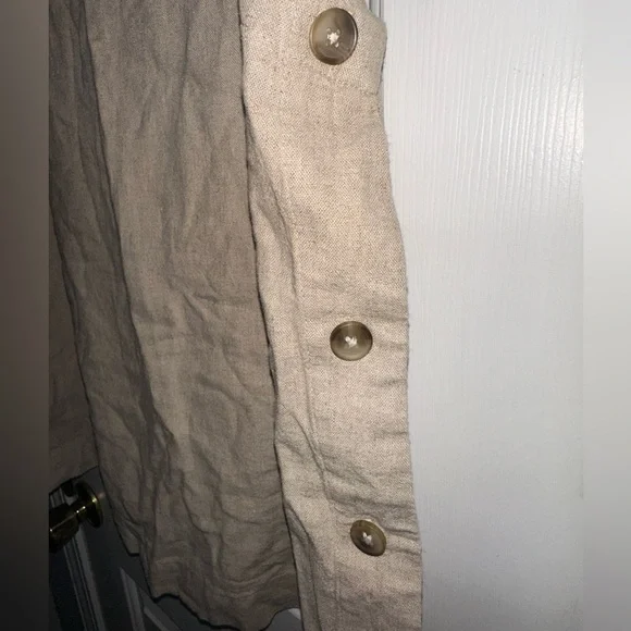 Linen Rayon Sleeveless Top Blouse - Women’s Small - Buttons Boho NWT, Tan - New - Picture 6 of 9